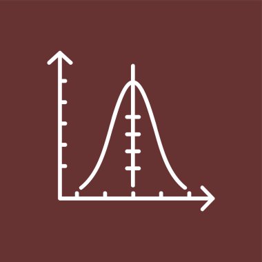 Histogram simgesi, vektör illüstrasyonu basit tasarım