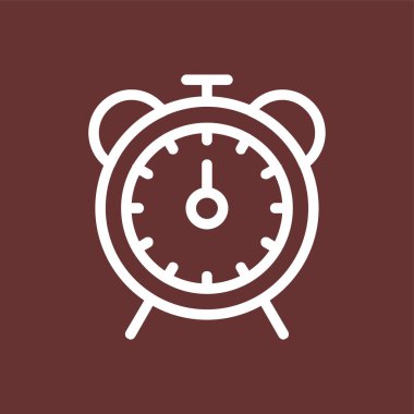 Alarm saat simgesi, vektör illüstrasyonu basit tasarım