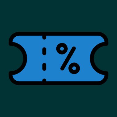 İndirim simgesi, vektör illüstrasyonu basit tasarım