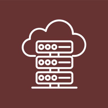 sunucu simgesi, vektör illüstrasyonu basit tasarım