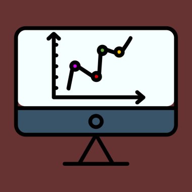 Grafiksel Temsil simgesi, vektör illüstrasyonu basit tasarım