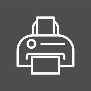 yazıcı simgesi, vektör illüstrasyonu basit tasarım