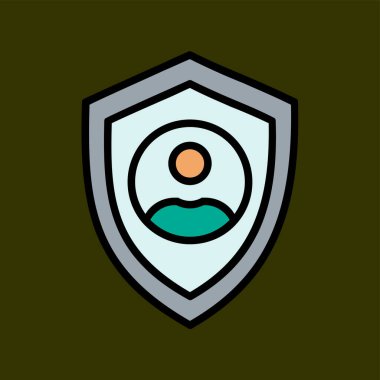 kalkan simgesi, vektör illüstrasyonu basit tasarım