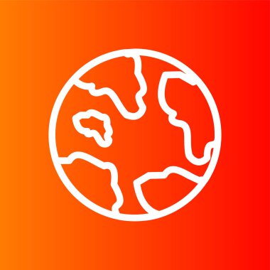 Earth icon, vector illustration simple design