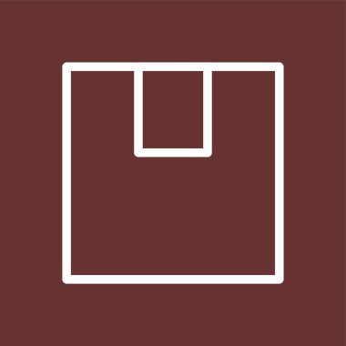 kutu simgesi, vektör illüstrasyonu basit tasarım