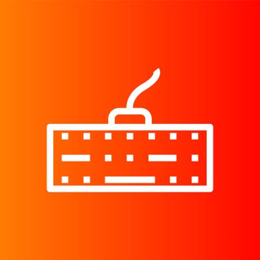 Klavye simgesi, vektör illüstrasyonu basit tasarım