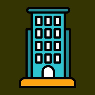 yapı simgesi, vektör illüstrasyonu basit tasarım