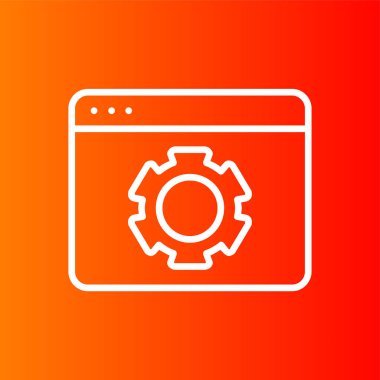 Web optimizasyon simgesi, vektör illüstrasyonu basit tasarım