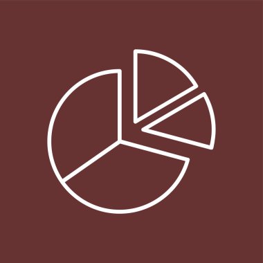 Yarı Pie Grafik simgesi, vektör illüstrasyonu basit tasarım