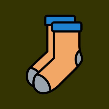 çorap simgesi, vektör illüstrasyonu basit tasarım