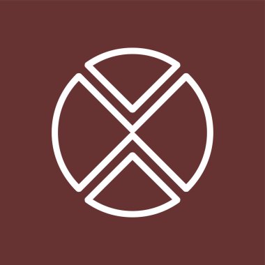 Pasta çizelgesi simgesi, vektör illüstrasyonu basit tasarım