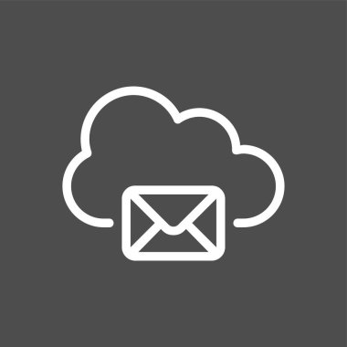 Mail icon, vector illustration simple design