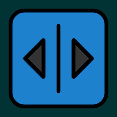 Simgeyi böl, vektör illüstrasyonu basit tasarım