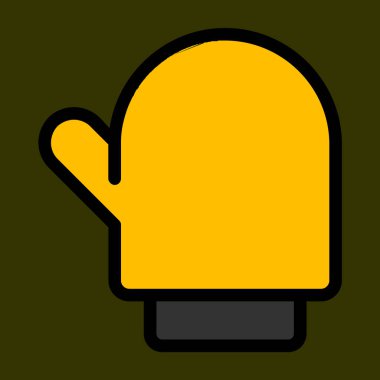 Eldiven simgesi, vektör illüstrasyonu basit tasarım