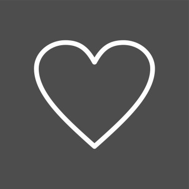 Kalp simgesi, vektör illüstrasyonu basit tasarım