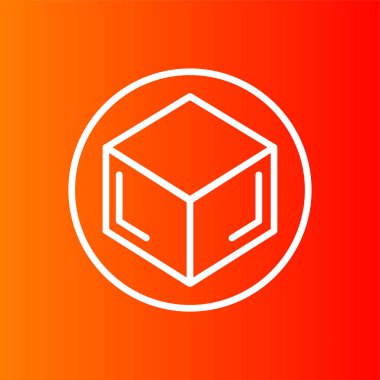 3d simgesi, vektör illüstrasyonu basit tasarım