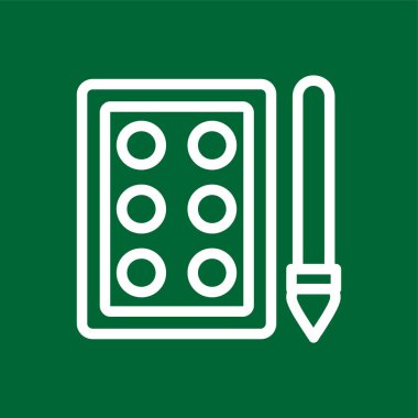 Watercolor icon, vector illustration simple design