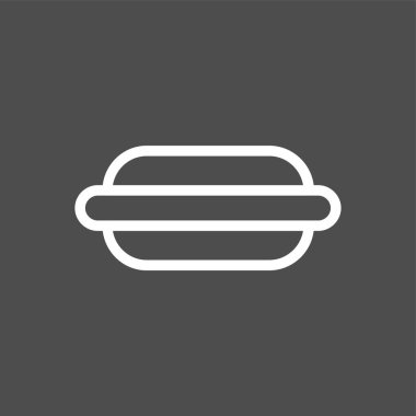 Hotdog simgesi, vektör illüstrasyonu basit tasarım
