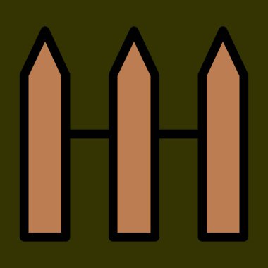 çit simgesi, vektör illüstrasyonu basit tasarım