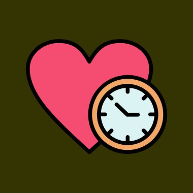 aşk simgesi, vektör illüstrasyonu basit tasarım