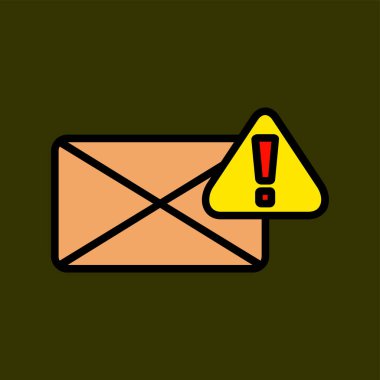 Çöp Posta simgesi, vektör illüstrasyonu basit tasarım