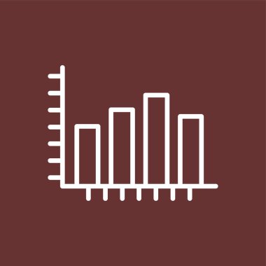 Çubuk Grafik simgesi, vektör illüstrasyonu basit tasarım