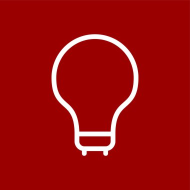 ampul simgesi, vektör illüstrasyonu basit tasarım