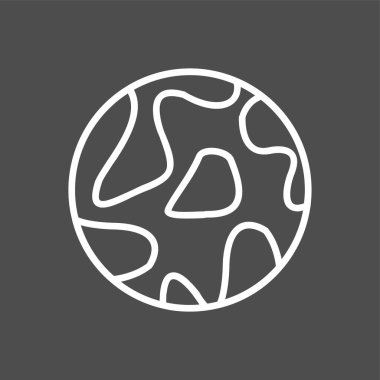 gezegen simgesi, vektör illüstrasyonu basit tasarım