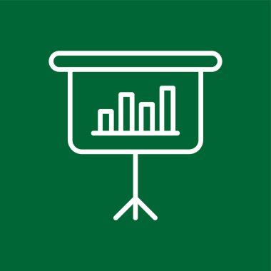 sunum simgesi, vektör illüstrasyonu basit tasarım