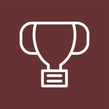 Kupa simgesi, vektör illüstrasyonu basit tasarım