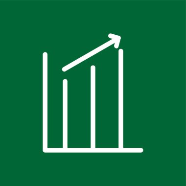 Büyüme Grafiği simgesi, vektör illüstrasyonu basit tasarım