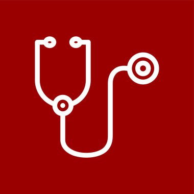 stathetoscope simgesi, vektör illüstrasyonu basit tasarım