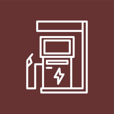 Elektrik İstasyonu simgesi, vektör illüstrasyonu basit tasarım