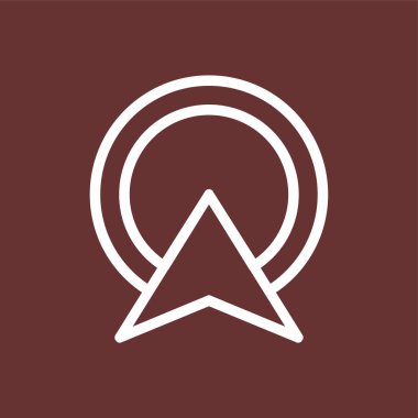 GPS simgesi, vektör illüstrasyonu basit tasarım