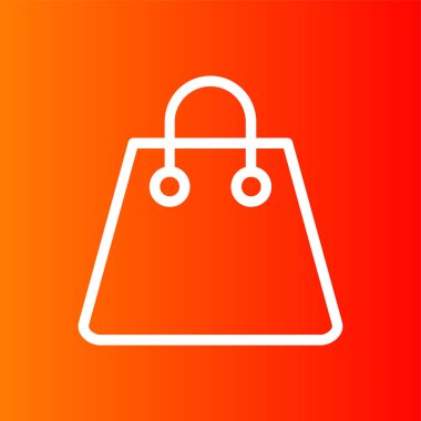 çanta simgesi, vektör illüstrasyonu basit tasarım