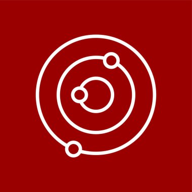 Güneş sistemi simgesi, vektör illüstrasyonu basit tasarım