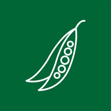 Bezelye simgesi, vektör illüstrasyonu basit tasarım