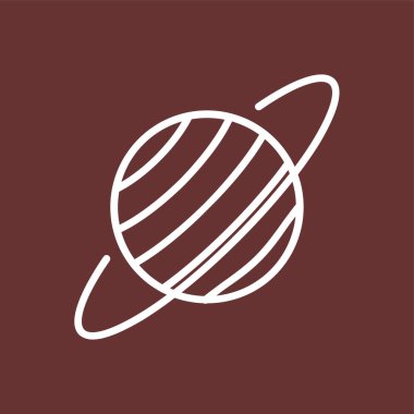 Uranüs simgesi, vektör illüstrasyonu basit tasarım