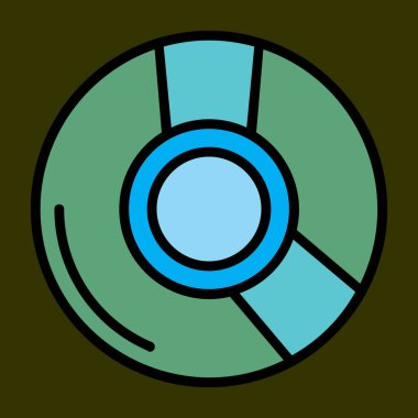 CD simgesi, vektör illüstrasyonu basit tasarım