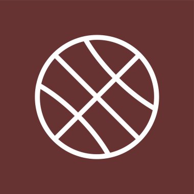 Basketbol ikonu, vektör illüstrasyonu basit tasarım