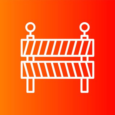 bariyer simgesi, vektör illüstrasyonu basit tasarım