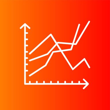 Yığılmış Grafik simgesi, vektör illüstrasyonu basit tasarım