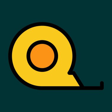 Teyp simgesini ölçün, vektör illüstrasyonu basit tasarım