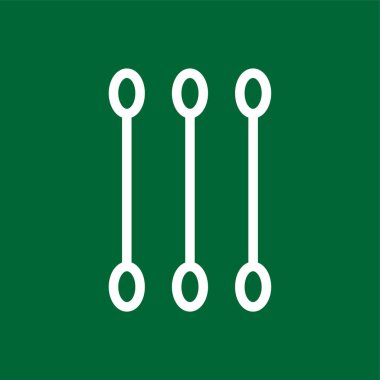 Cotton Swab Simgesi, vektör illüstrasyonu basit tasarım