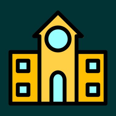 okul simgesi, vektör illüstrasyonu basit tasarım