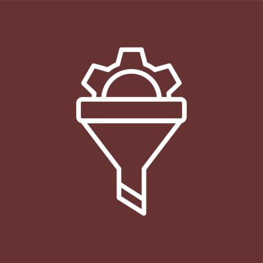 Simge filtreleniyor, vektör illüstrasyonu basit tasarım