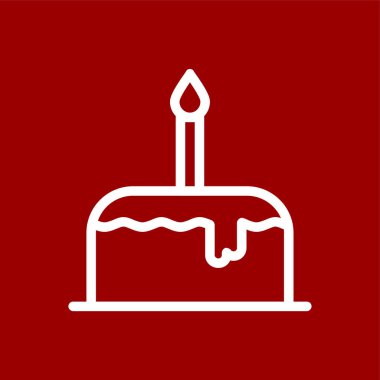 Kek simgesi, vektör illüstrasyonu basit tasarım