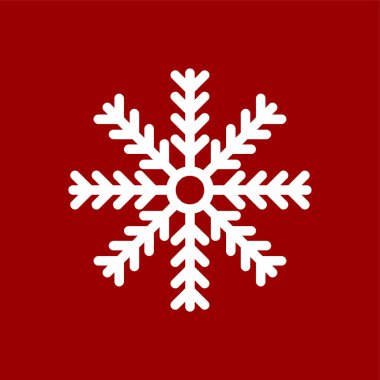 Kar Tanesi simgesi, vektör illüstrasyonu basit tasarım