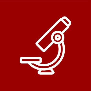 mikroskop simgesi, vektör illüstrasyonu basit tasarım