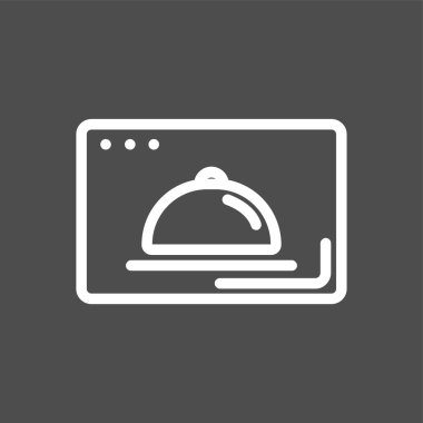 yiyecek simgesi, vektör illüstrasyonu basit tasarım